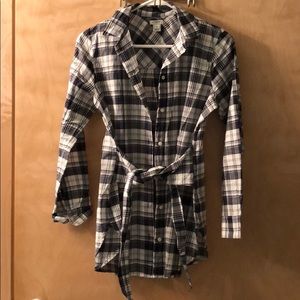 J. Crew plaid tunic dress shirt